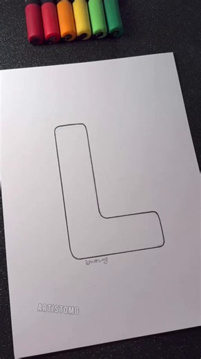 It's a neon letter L 🖍️📄by artistomgofficial