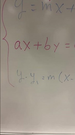 3 Forms of Linear Equations #linearequations