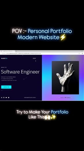 C𝚘𝚍𝚎_W𝚒𝚝𝚑_S𝚞𝚓𝚊𝚕_ on Instagram: ""Turning code into creativity!"💀👨🏻‍💻 Built this clean and modern portfolio website using HTML, CSS, JS, and SCSS. What do you think? Drop your feedback!! . . Follow @code_with_sujal_ for Beginner-Friendly Coding Content⚡👨🏻‍💻 . . #webdeveloper #portfoliowebsite #htmlcssjs #cssdesign #javascriptdeveloper #frontenddeveloper #scss #webdesign #developerlife #codinglife #100daysofcode #websiteshowcase #buildinpublic #CodeNewbie #learntocode #TechReels #