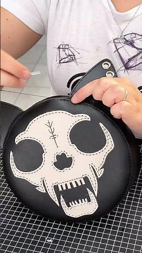 DIY Mini Monster Crossbody Bag | Leather Pattern + Tutorial | Eleana Workshop