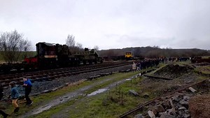 The yard at Downpatrick during the Downpatrick and County Down Railway Diesel Gala on Saturday 7th January 2023. For the full video please see Henry's Adventures the YouTube channel. | Henry's Adventures