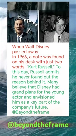 Walt Disney Left One Mysterious Note: “Kurt Russell” #youtubeshorts #truestory #history #american