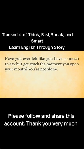 Learn English Through Story: Think, Fast, Speak Smart