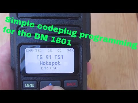 A simple codeplug for the DM 1801