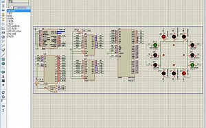 松夏 汇编语言 Led交通灯 12灯4方向 8255A Proteus仿真 微机原理8086