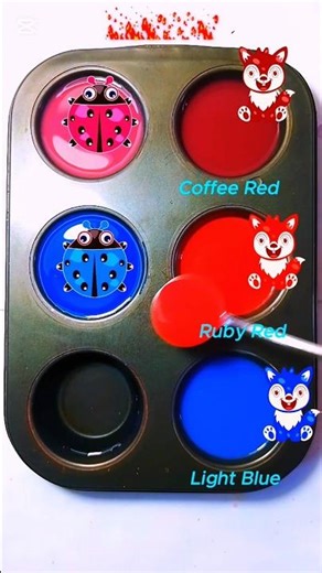 Coffee red + Ruby red + light blue #satisfying #shortsvideo #asmr