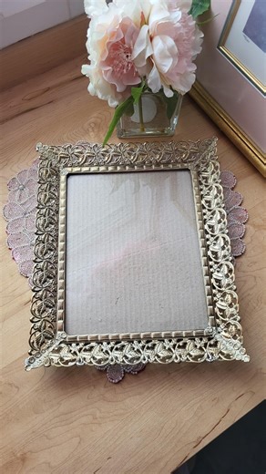 Vintage Large Filigree Photo Frame Gold Color Ornate Frame No Easel - Etsy
