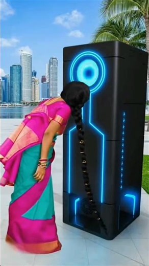 Futuristic Salon Disaster – Magic Machine Cuts Off Her Entire Braid! 😱🔥✨