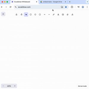 You can embed videos from YouTube, and newly from Google Drive as well!Interacting with embeds should also work in all contexts now (read only links, presentations, shared scenes, and when using the laser pointer tool).