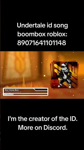Undertale id song boombox roblox #роблокс #roblox #undertale #sans #boombox #song #music