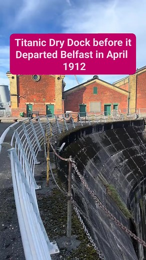 "Step into history! 🚢👣 Thompson Graving Dock is where the Titanic dry docked before its ill-fated maiden voyage in April 1912 🕰️. Mind-blowing to see the massive scale of the ship up close 🤯! 💥 #Titanic #Shipbuilding #History #MaritimeLegacy #Titanic 📌 Permission: No copyright infringement intended. Video credits to @watchmelgo 📹. All rights reserved to the original creator. 🚢 | Maricel Torres