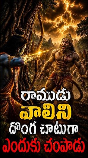 వాలిని రాముడు దొంగచాటుగా ఎందుకు చంపాడు #youtubeshorts #vali #ram #ramayanam