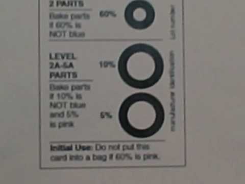 What is the correct usage of the humidity indicator card in J-STD-033 for EMS companies?