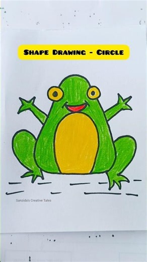 How to Draw a Frog with Two Circle #easydrawing #pencilart #shortvideo