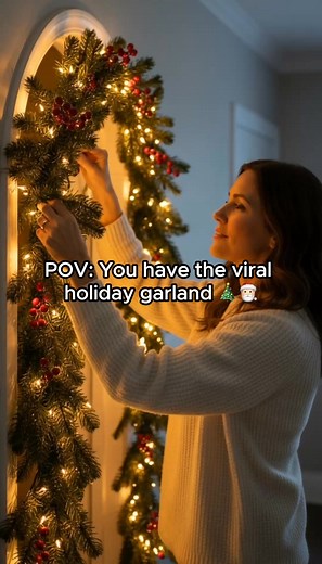 Illuminate any room with this beautiful garland, blending an array of festive ornaments with a warm golden glow! ✨ | TwinklingTree | Facebook