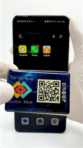 LINQS Smart NFC + QR Dynamic NFC Sticker, Epoxy 55x35x3mm, Changeable URL, No App