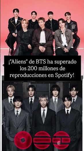 ¡"Aliens" de BTS ha superado los 200 millones de reproducciones en Spotify!