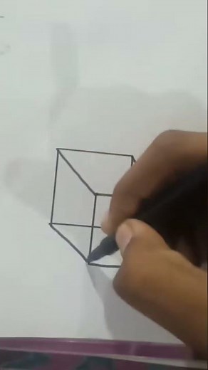 How to Draw a Perfect 3D Cube! 😱 (Step-by-Step)