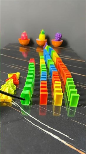 1 To 100 dominoes falling game #yt #asmr #dominoes