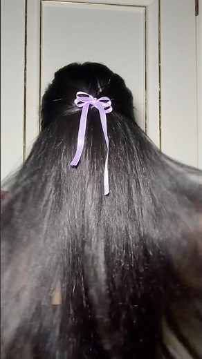 DIY Easy Ribbon Bow for Long Hair 🎀✨