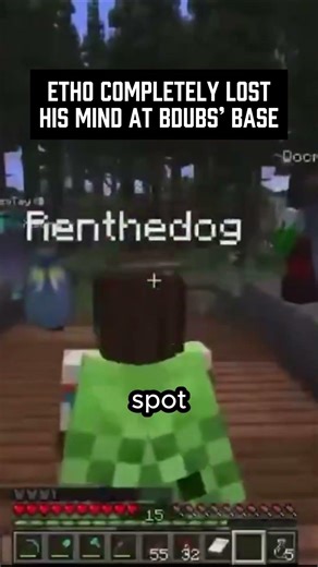 Etho completely lost his mind at Bdubs’ base