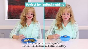Vive Spill-Proof Scoop Plate & Bowl (2 Pack) - Dish with Wall for Disabled | Handicapped, Elderly Adults with Parkinsons, Dementia, Alzheimers, Stroke, Tremors - Adaptive Aid & Senior Must Have