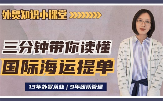 外贸知识|3分钟带你读懂海运提单和注意事项|国贸实务|国际贸易海运