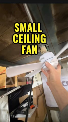 This small ceiling fan is perfect for small areas & three light colors.