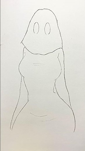 Cute Ghost Girl Drawing ✏️ | Easy Pencil Sketch for Beginners