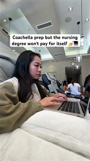 Coachella prep as a full-time nursing student 🎡💻 #coachella #nursingstudent #festival