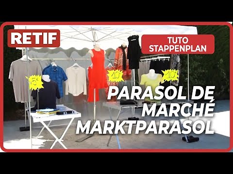 Guide de montage d'un parasol de marché