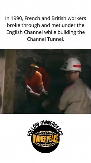 French and British workers broke through and met under the English Channel