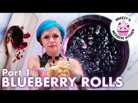 BAKE With Me: Blueberry Rolls! Pt 1 - NotEasyBeinWheezy
