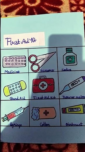 first aid kit drawing