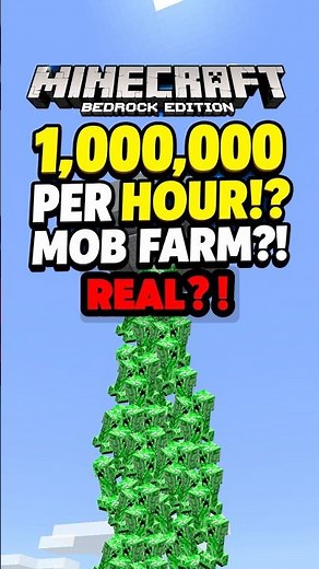 BEST NEW Mob Farm In Minecraft Bedrock & MCPE+1.21/26.2!