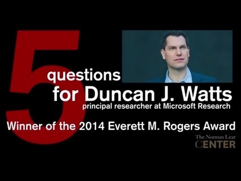 5 Questions for Duncan Watts