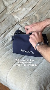 Take everything everywhere with the Horace Toiletry Bag. Recycled cotton, waterproof lining, adjustable size. In short, perfect. | Horace