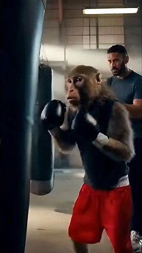 Monkey Boxing Practice | Unreal Training Session | shorts |shortsfeeds | ytshorts