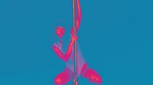 amazing pole dancer showing her skills