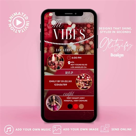 Animated Red Carpet VIP Pass Invitation: Hollywood Birthday (digital Invites) - Etsy