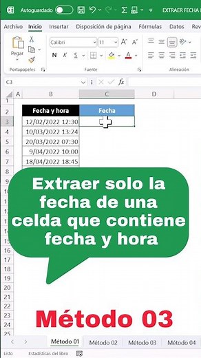 Extract the "date" from a cell containing both date and time #excel #exceltips #exceltutorial