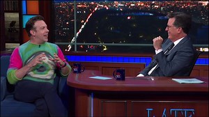 72K views · 906 reactions | TONIGHT: Jason Sudeikis shares the story about the time he auditioned for the Blue Man Group and how it made him look like a “blue dodgeball.” | The Late Show with Stephen Colbert | Facebook
