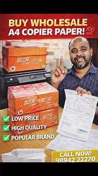 “SMOOTH PRINTING GUARANTEED from PREMIUM B2B COPIER PAPER”
