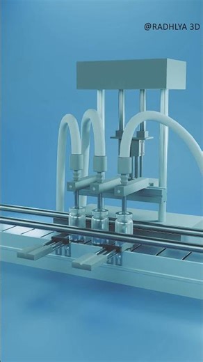 3D Simulation: Automated Liquid Filling Machine