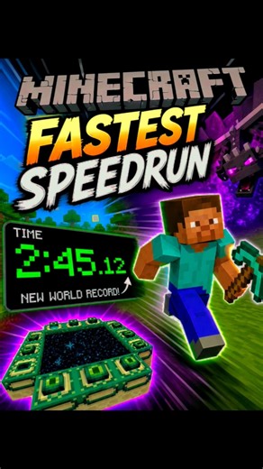 Minecraft Fastest Speedrun Ever? 😱 #shorts #minecraft