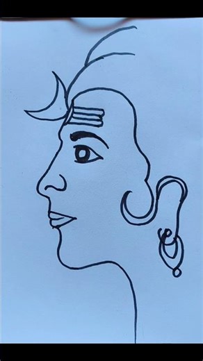 Mahadev drawing for beginners #art #artist #sketch #shiv #mahadev #drawing #easy #painting #shorts