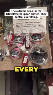 This incredible story showcases the razor's edge of high-end specialty printing. We're talking material costing $1000 USD per meter from a machine so specialized that Epson technicians reportedly visit monthly just to check the printing logs and special ink consumption! One operator refused to even try a simple fix with a non-approved liquid, fearing the loss of his service license—a license he keeps by adhering to rules forged during his two-year printing study in Japan. The commitment to this 