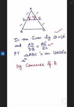 Prove ΔABC is Isosceles 🔥 BPT Converse class X