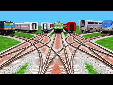 Indian Train Back To Back Runing Station ll Railways Railroad Crossing ll Higher Graphics Track