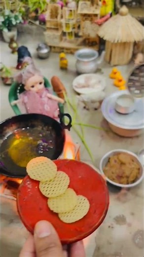 miniature village style cooking|tiny recipe|mud house Mini cooking #trending #viral #short